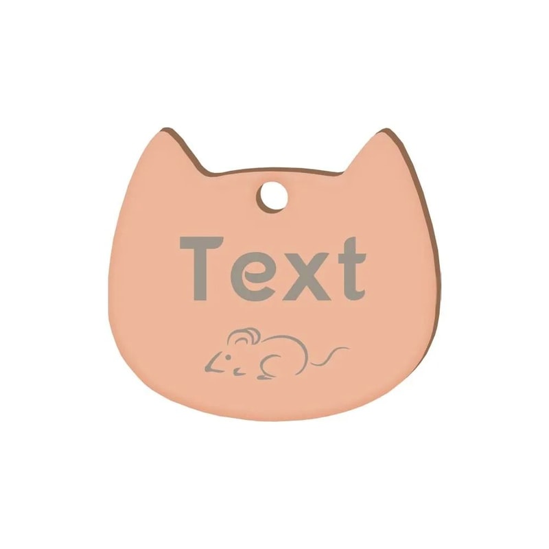 Custom Cat Silhouette ID Tag Personalized LaserEngraved Stainless Steel Nameplate 25