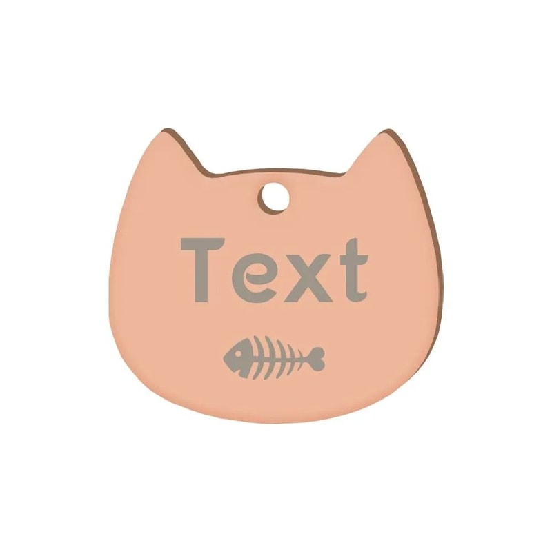 Custom Cat Silhouette ID Tag Personalized LaserEngraved Stainless Steel Nameplate 26