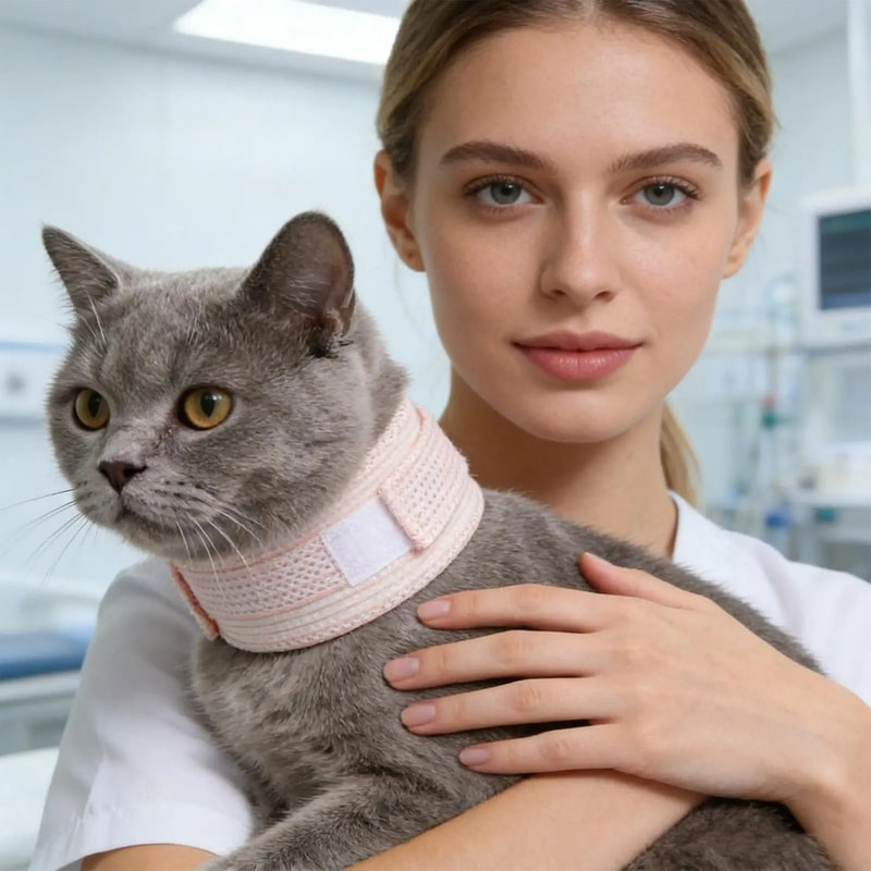 Cat Neck Brace Wound Protector Washable Waterproof PostSurgery Recovery Collar 3