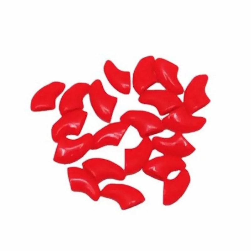 20Piece Soft Silicone Cat Nail Caps Safe AntiScratch Claw Covers With Adhesive Glue 9