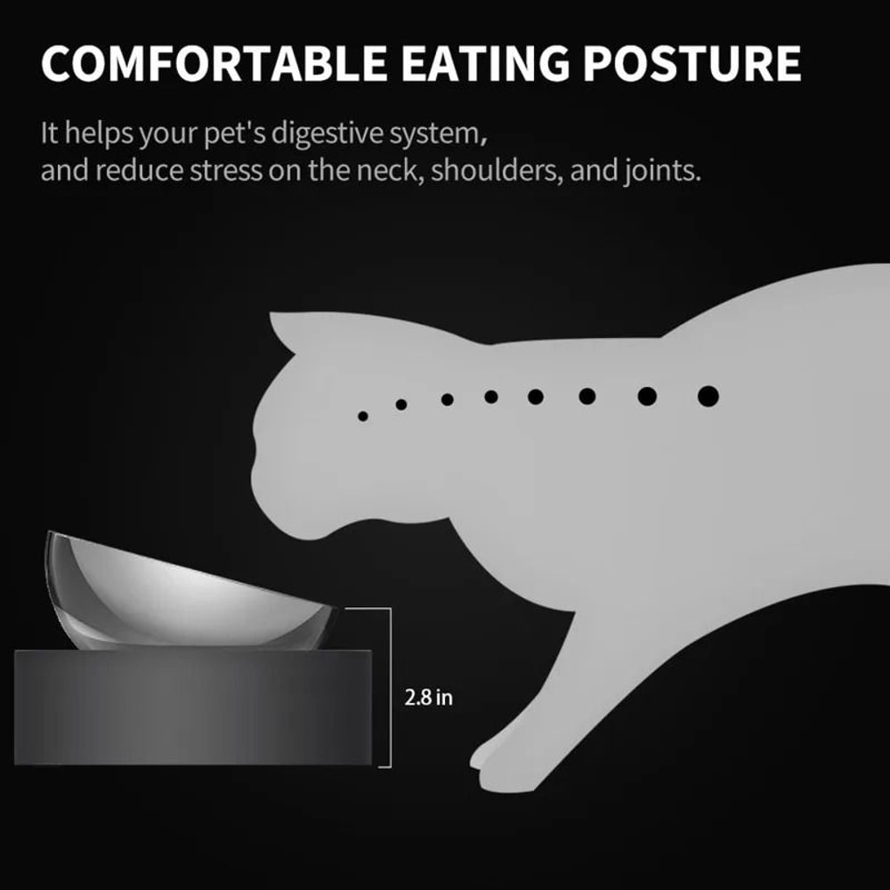 Adjustable Elevated Dual Pet Bowl Ergonomic 304 Stainless Steel Food Water Feeder 6