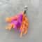 5Piece Natural Feather Teaser Replacements Colorful DIY Cat Wand Refill Attachments 5
