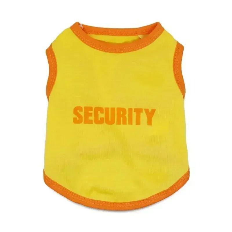 Security Print Pet Vest Lightweight Comfort Cotton TShirt Costume For Small Dogs Cats Small Anima 9