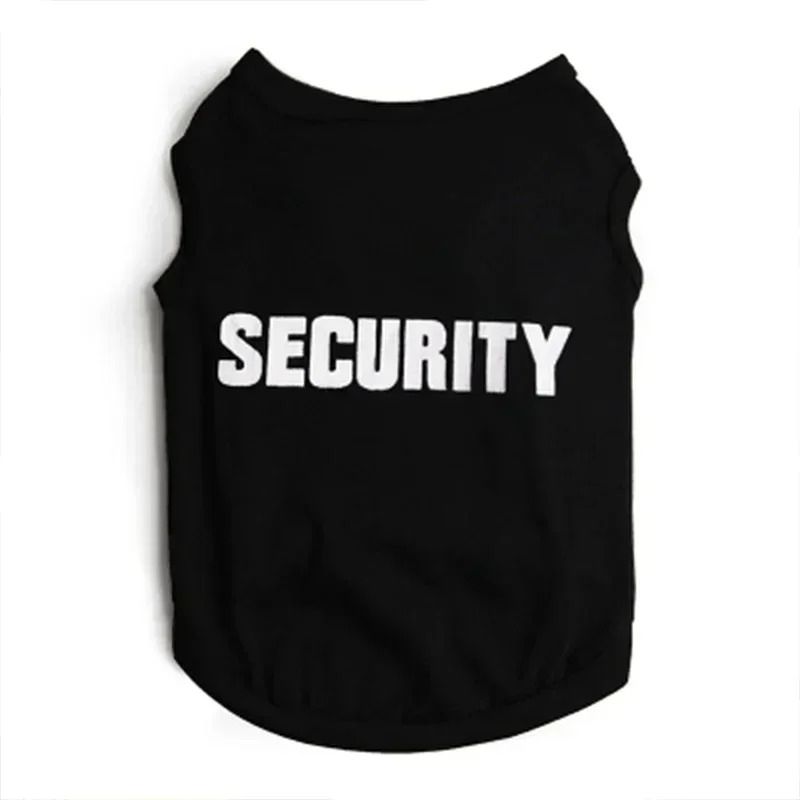 Security Print Pet Vest Lightweight Comfort Cotton TShirt Costume For Small Dogs Cats Small Anima 7