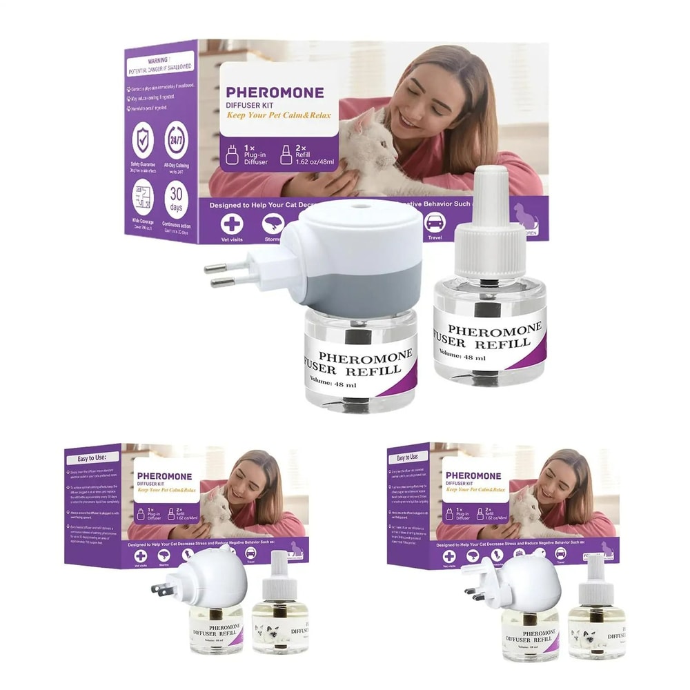 Elite LongLasting Cat Pheromone Diffuser Quiet Comfort Stress Relief PlugIn For Travel Kittens 1