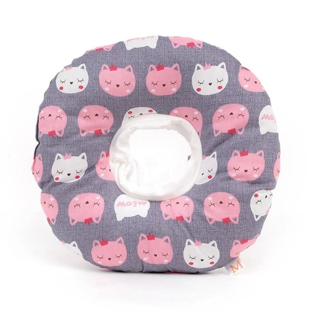 Soft Plush Cat Recovery Collar Adjustable Cushion Cone For PostSurgery Wound Healing 16