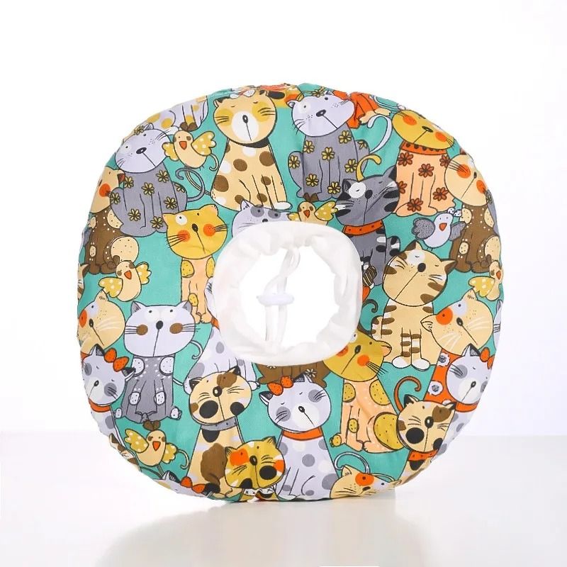 Soft Plush Cat Recovery Collar Adjustable Cushion Cone For PostSurgery Wound Healing 22