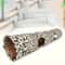Collapsible Leopard Print Cat Tunnel 2Way Crinkly Interactive Play Tube For Kittens Rabbits 2