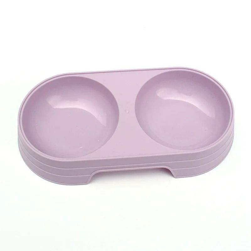 Wheat Straw EcoFriendly Pet Double Bowl DualUse Food Water Feeder For Cats Small Dogs 9