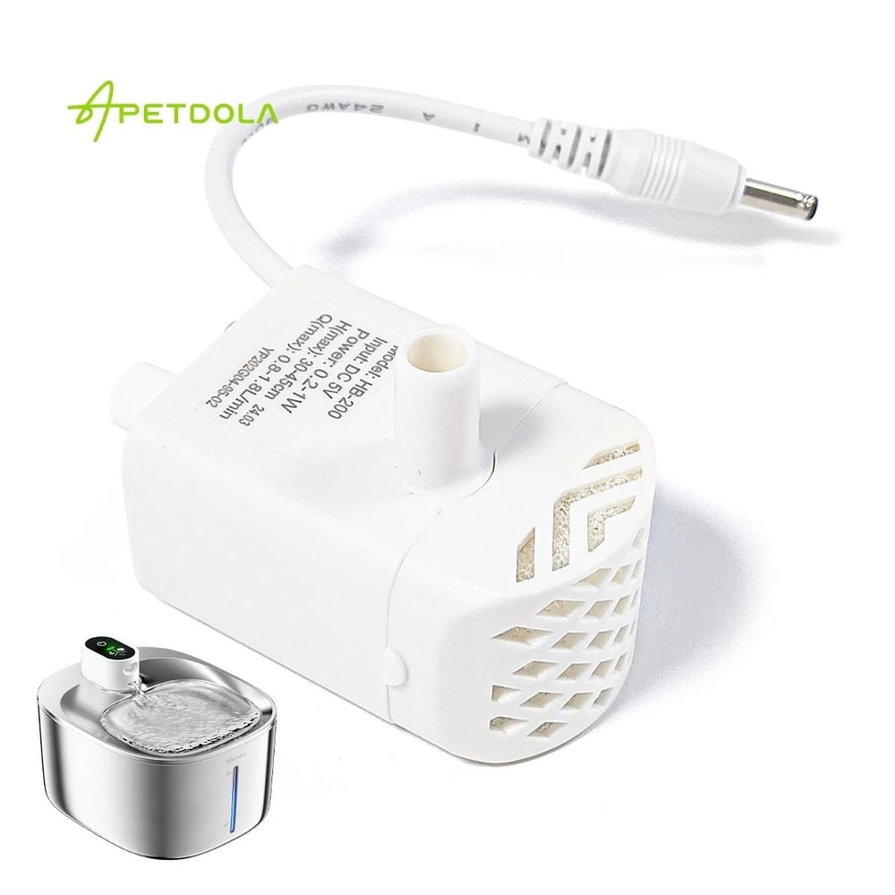 Fountain Replacement Water Pump UltraQuiet AntiDry Burning Submersible Motor For 4L Stainless Stee 1