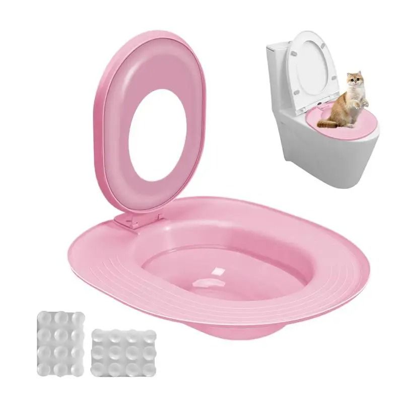 EcoFriendly Cat Toilet Training Kit Reusable Universal Potty Trainer Litter Box Seat Transition S 1