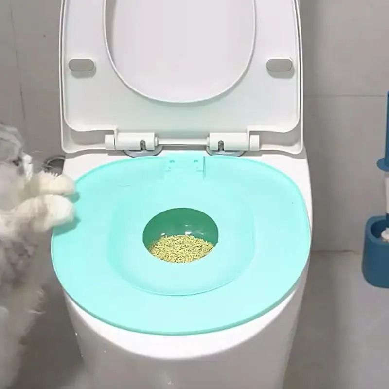 EcoFriendly Cat Toilet Training Kit Reusable Universal Potty Trainer Litter Box Seat Transition S 4