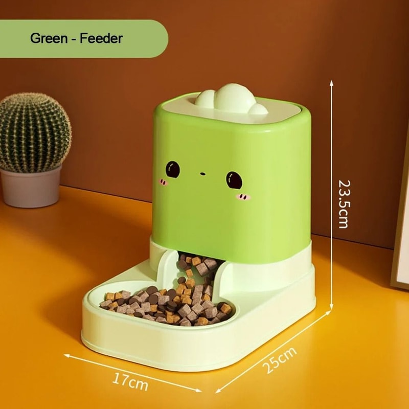 Cute CatShaped Automatic Pet Feeder Water Dispenser Large Capacity Gravity Feeding Station For Ca 11