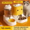 Cute CatShaped Automatic Pet Feeder Water Dispenser Large Capacity Gravity Feeding Station For Ca 2
