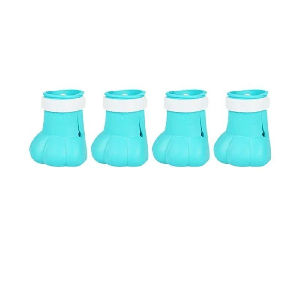 4Piece AntiScratch Silicone Cat Paw Boots With Adjustable Straps 9