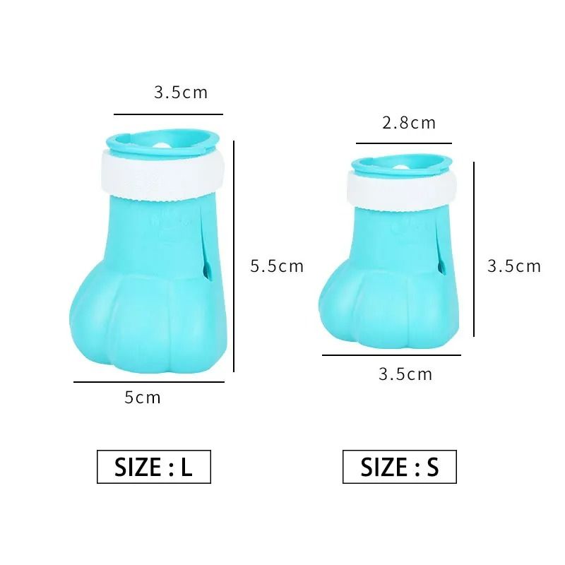 4Piece AntiScratch Silicone Cat Paw Boots With Adjustable Straps 6