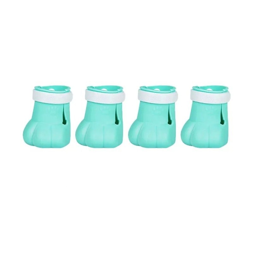 4Piece AntiScratch Silicone Cat Paw Boots With Adjustable Straps 8