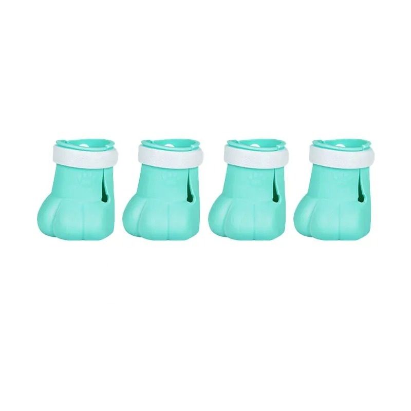4Piece AntiScratch Silicone Cat Paw Boots With Adjustable Straps 8