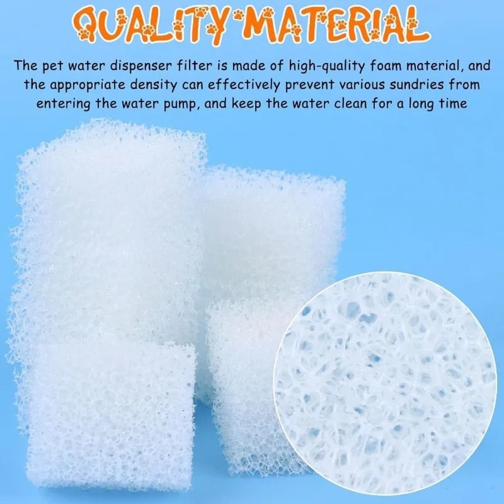 6Pack Fountain Pump PreFilter Sponges HighDensity Foam Replacement Set For Cat Dog Water Dispense 1