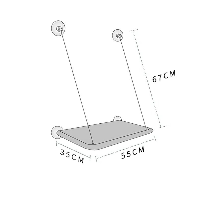Sunny Window Mounted Cat Hammock HeavyDuty Aerial Hanging Window Seat For Indoor Kittens Cats 5