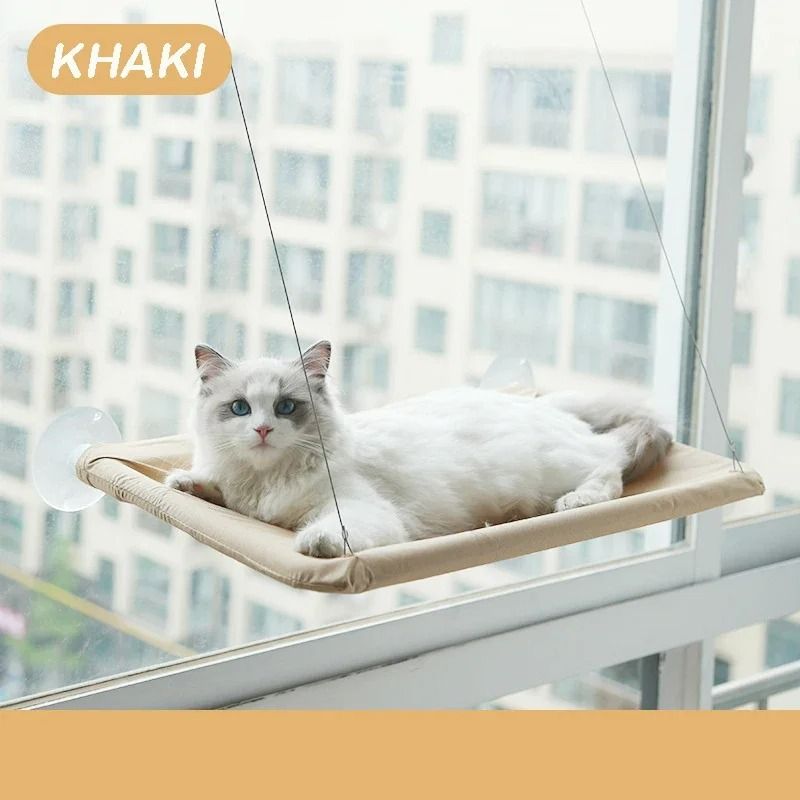 Sunny Window Mounted Cat Hammock HeavyDuty Aerial Hanging Window Seat For Indoor Kittens Cats 6