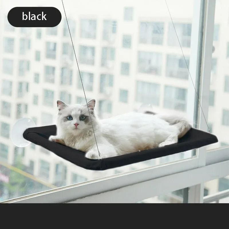 Sunny Window Mounted Cat Hammock HeavyDuty Aerial Hanging Window Seat For Indoor Kittens Cats 7