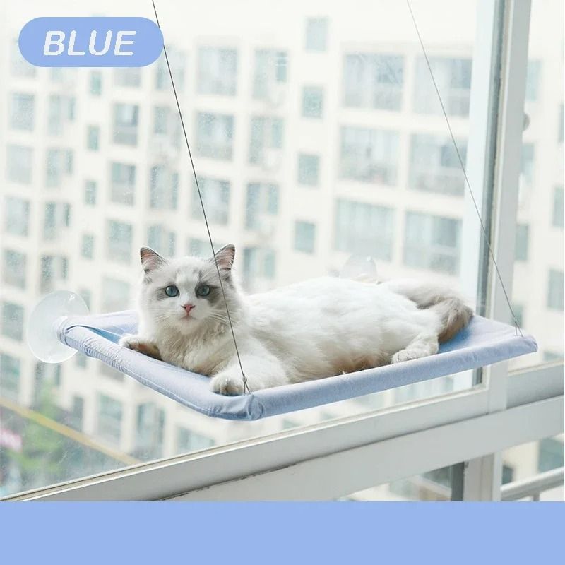 Sunny Window Mounted Cat Hammock HeavyDuty Aerial Hanging Window Seat For Indoor Kittens Cats 8