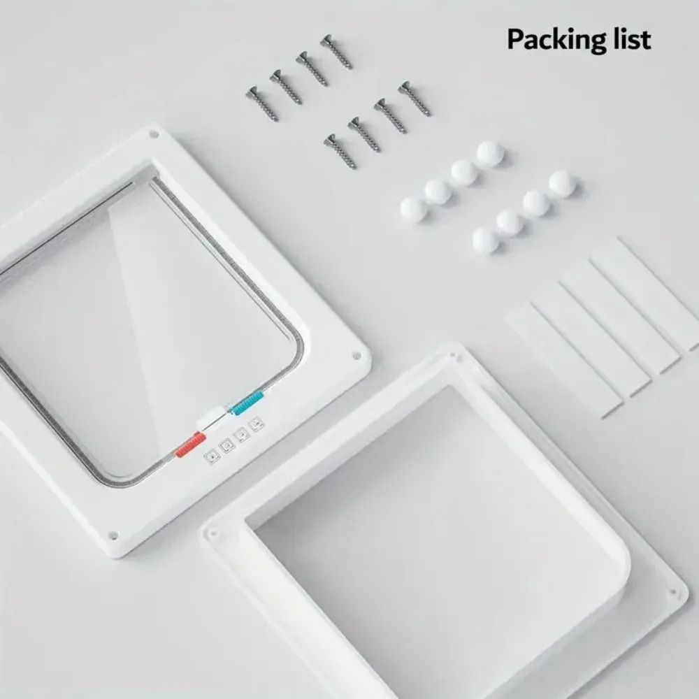4Way Locking Weatherproof Pet Door Flap HighSecurity Passageway Kit For Cats Dogs And Puppies 6