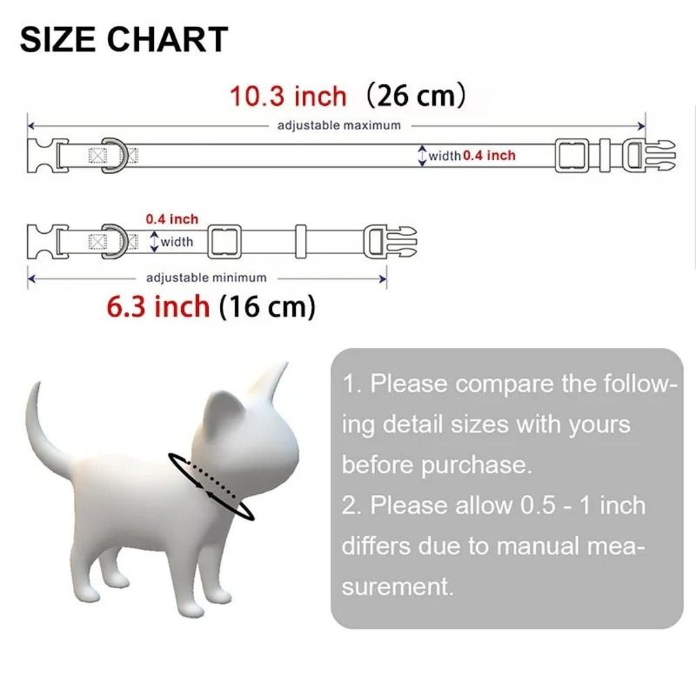 Customized Personalized ID Breakaway Cat Collar With LaserEngraved Safety Plate 2