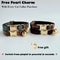 Elegant Tweed Checked Cat Collar With Personalized ID Plate Detachable Pearl Charm 1
