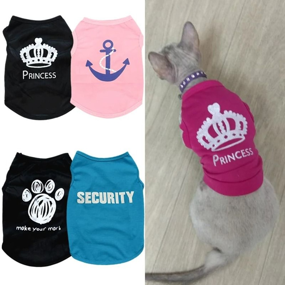 Cool Breathable Summer Pet Vest Soft CottonBlend Pajamas For Cats Kittens And Small Dogs 1