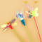 Interactive Insect Feather Cat Teaser Wand With Soft Wool Ball Accent 2