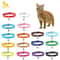 Colorful Adjustable Leather Pet Collar With Metallic Safety Bell 0