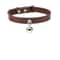 Colorful Adjustable Leather Pet Collar With Metallic Safety Bell 11