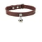 Colorful Adjustable Leather Pet Collar With Metallic Safety Bell 11
