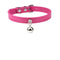 Colorful Adjustable Leather Pet Collar With Metallic Safety Bell 14