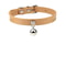 Colorful Adjustable Leather Pet Collar With Metallic Safety Bell 18