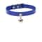 Colorful Adjustable Leather Pet Collar With Metallic Safety Bell 5