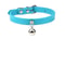 Colorful Adjustable Leather Pet Collar With Metallic Safety Bell 6