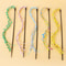 Interactive LongHandle Cat Teaser Wand With Ribbon Tassels And Sounding Bell 1