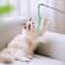 Interactive LongHandle Cat Teaser Wand With Ribbon Tassels And Sounding Bell 4