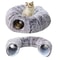 Plush Donut Cat Tunnel Bed Round Convertible Play Labyrinth With Hanging Toy Balls Washable Peeka 0