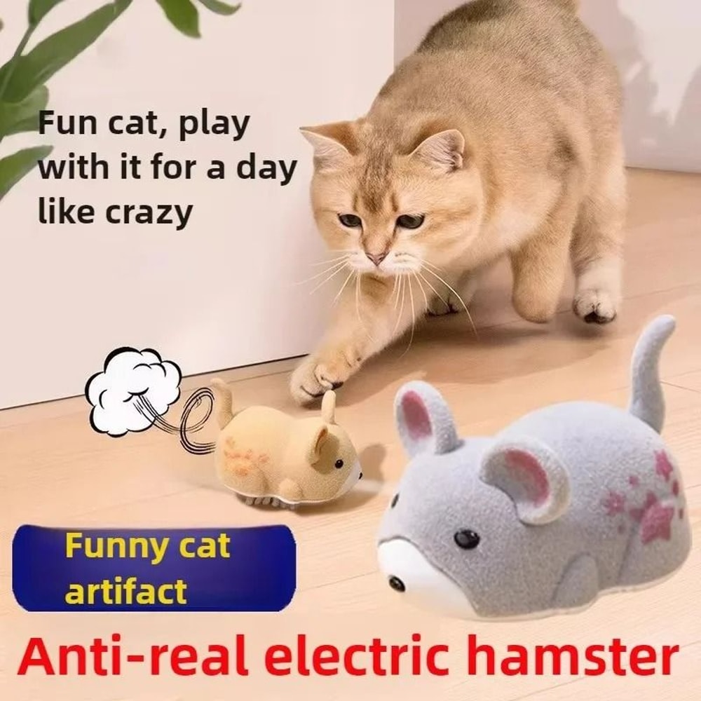 Smart SelfMoving Electric Mouse Cat Toy Interactive ObstacleAvoiding Robotic Hamster For Indoor Ki 2