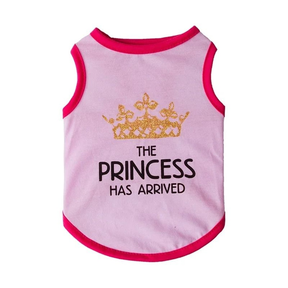 Charming Princess Print Summer Cotton Pet Vest Soft Sleeveless TShirt For Sphynx Cats And Small Do 9