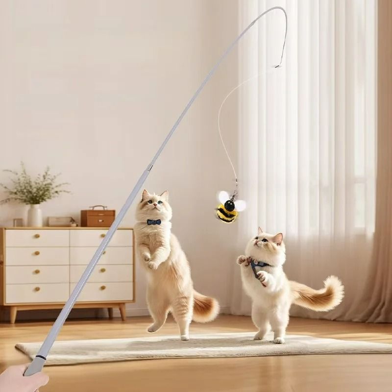 Telescopic Carbon Fiber Cat Wand Toy 3