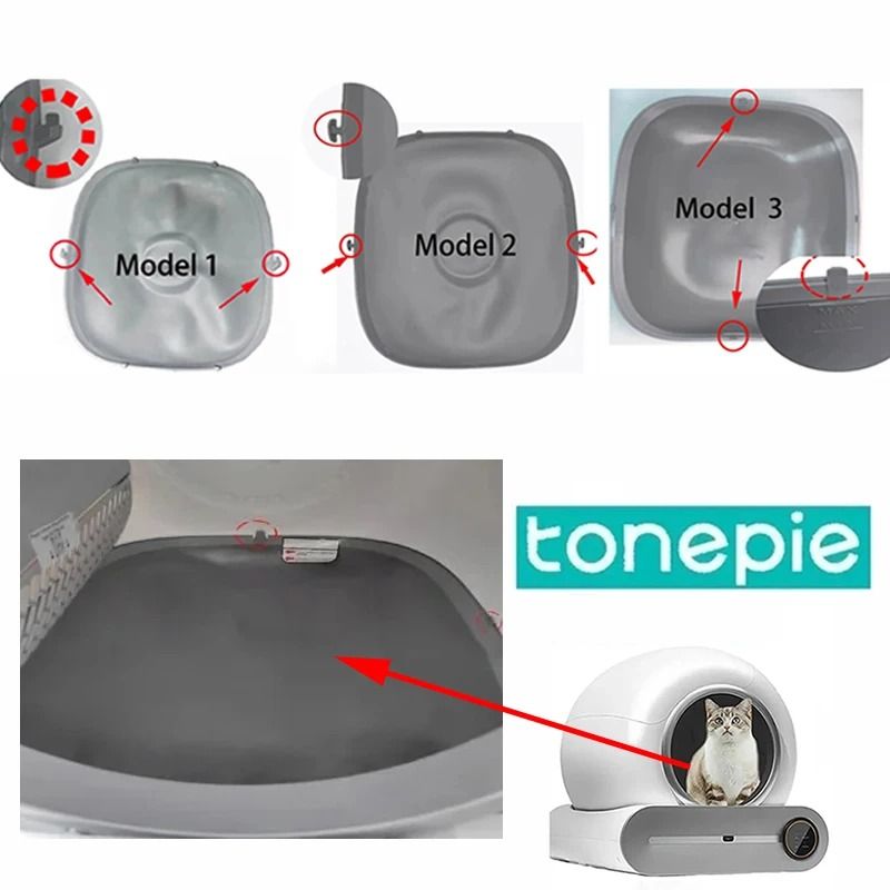 HeavyDuty Replacement Silicone Pad Custom Fitted Liner For Tonepie Ti Pro Automatic Cat Litter Box 0