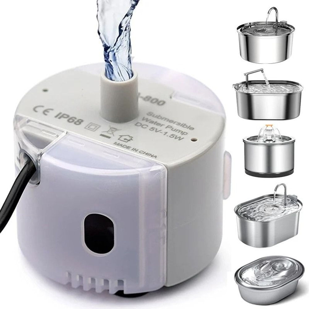 Submersible UltraQuiet USB Water Fountain Pump SMA800 With Complete DeepCleaning Brush Kit 1