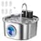 Wireless Rechargeable Smart Sensor Stainless Steel Cat Water Fountain 3L Automatic Pet Drinker 9