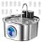 Wireless Rechargeable Smart Sensor Stainless Steel Cat Water Fountain 3L Automatic Pet Drinker 7