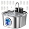 Wireless Rechargeable Smart Sensor Stainless Steel Cat Water Fountain 3L Automatic Pet Drinker 7